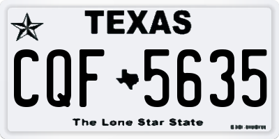 TX license plate CQF5635