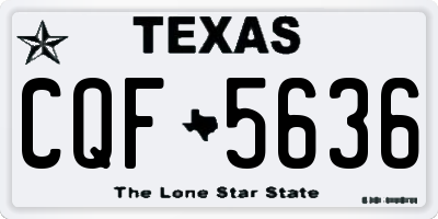 TX license plate CQF5636