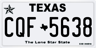 TX license plate CQF5638