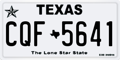 TX license plate CQF5641