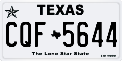 TX license plate CQF5644