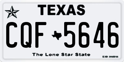 TX license plate CQF5646