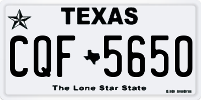 TX license plate CQF5650