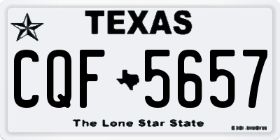 TX license plate CQF5657