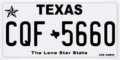 TX license plate CQF5660