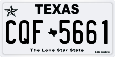 TX license plate CQF5661