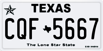 TX license plate CQF5667