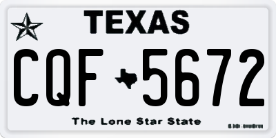 TX license plate CQF5672
