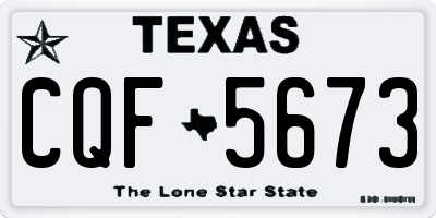 TX license plate CQF5673