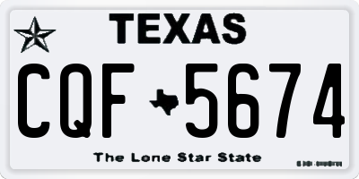 TX license plate CQF5674