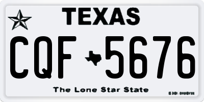 TX license plate CQF5676