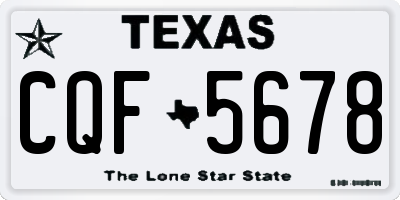 TX license plate CQF5678