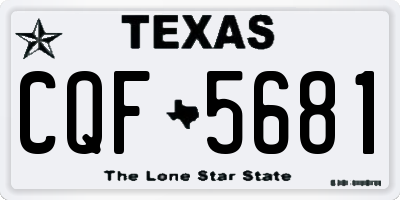 TX license plate CQF5681