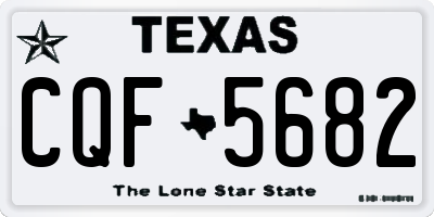 TX license plate CQF5682