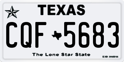 TX license plate CQF5683