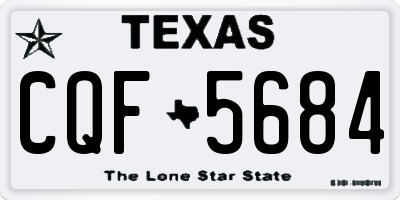 TX license plate CQF5684