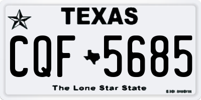 TX license plate CQF5685