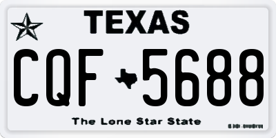 TX license plate CQF5688