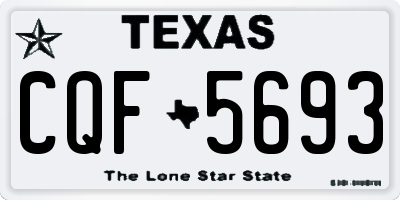 TX license plate CQF5693