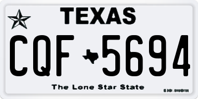 TX license plate CQF5694