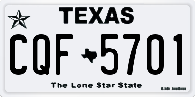 TX license plate CQF5701