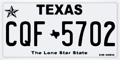 TX license plate CQF5702