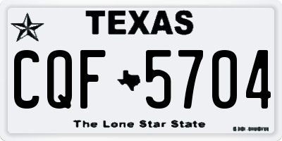 TX license plate CQF5704
