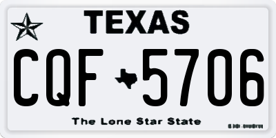 TX license plate CQF5706