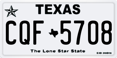 TX license plate CQF5708
