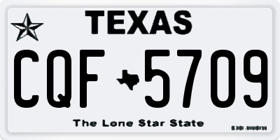 TX license plate CQF5709