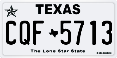 TX license plate CQF5713