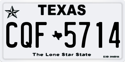 TX license plate CQF5714