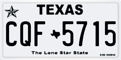 TX license plate CQF5715