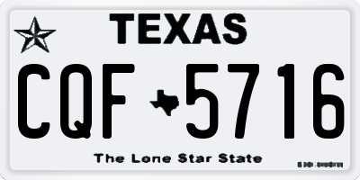 TX license plate CQF5716