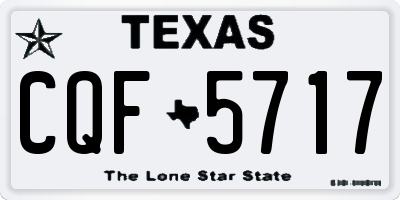 TX license plate CQF5717