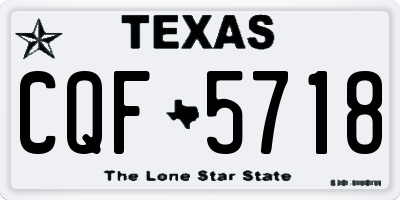 TX license plate CQF5718