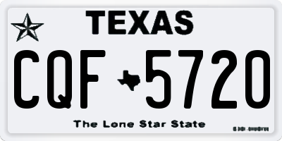 TX license plate CQF5720