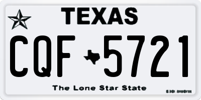 TX license plate CQF5721