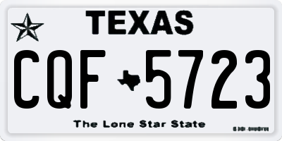 TX license plate CQF5723