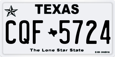 TX license plate CQF5724