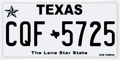 TX license plate CQF5725
