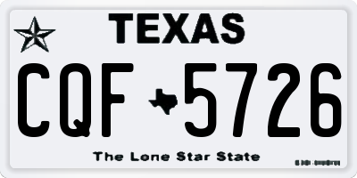 TX license plate CQF5726