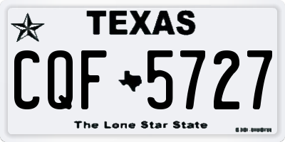 TX license plate CQF5727