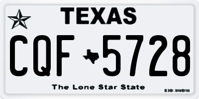 TX license plate CQF5728