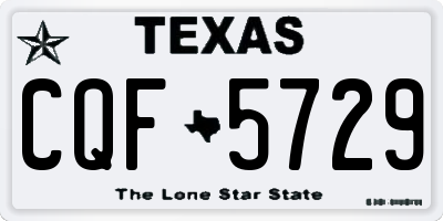 TX license plate CQF5729