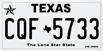 TX license plate CQF5733