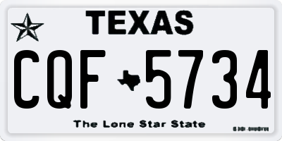 TX license plate CQF5734