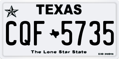 TX license plate CQF5735