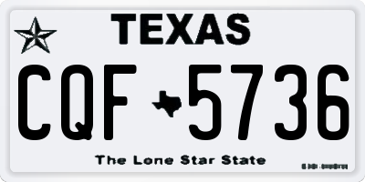 TX license plate CQF5736