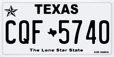 TX license plate CQF5740